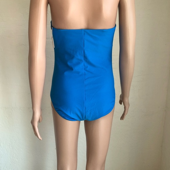 Shade & Shore High-Leg Cheeky Royal Blue One Piece Swimsuit Women’s Size L 12-14 - Picture 2 of 16